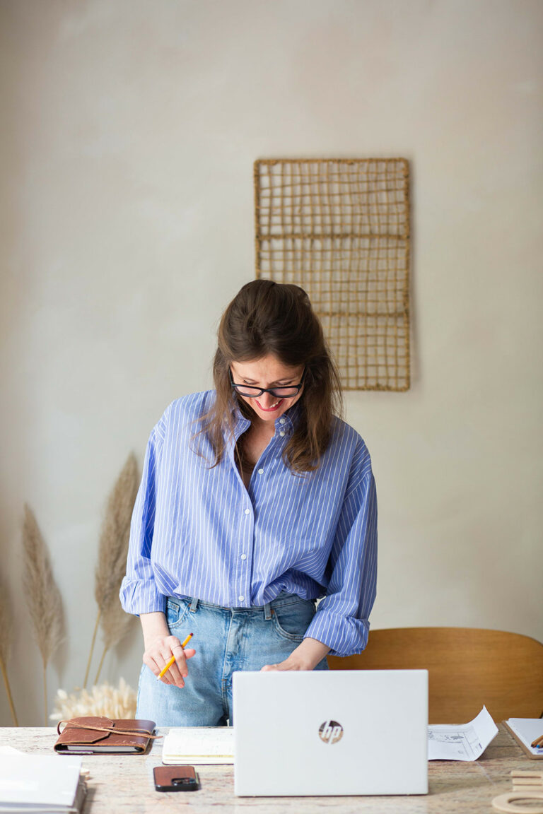 Tamara Tandara Perényi planning a kindergarten classroom arrangement as part of her advisory work